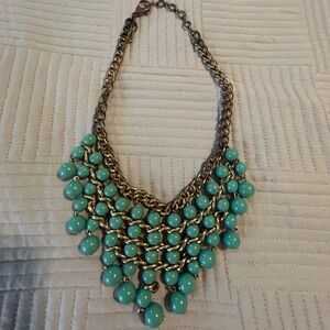 Elegant Gold and Turquoise Necklace
